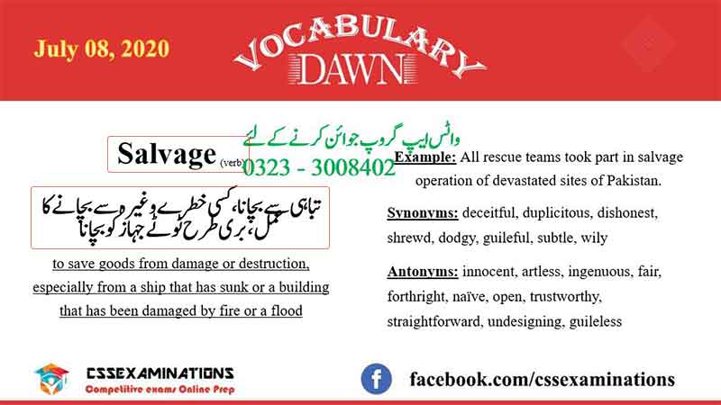 Daily DAWN News Vocabulary with Urdu Meaning (03 June 2020)