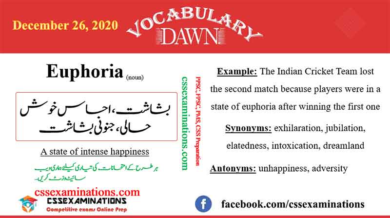 Daily DAWN News Vocabulary with Urdu Meaning (27 January 2021)